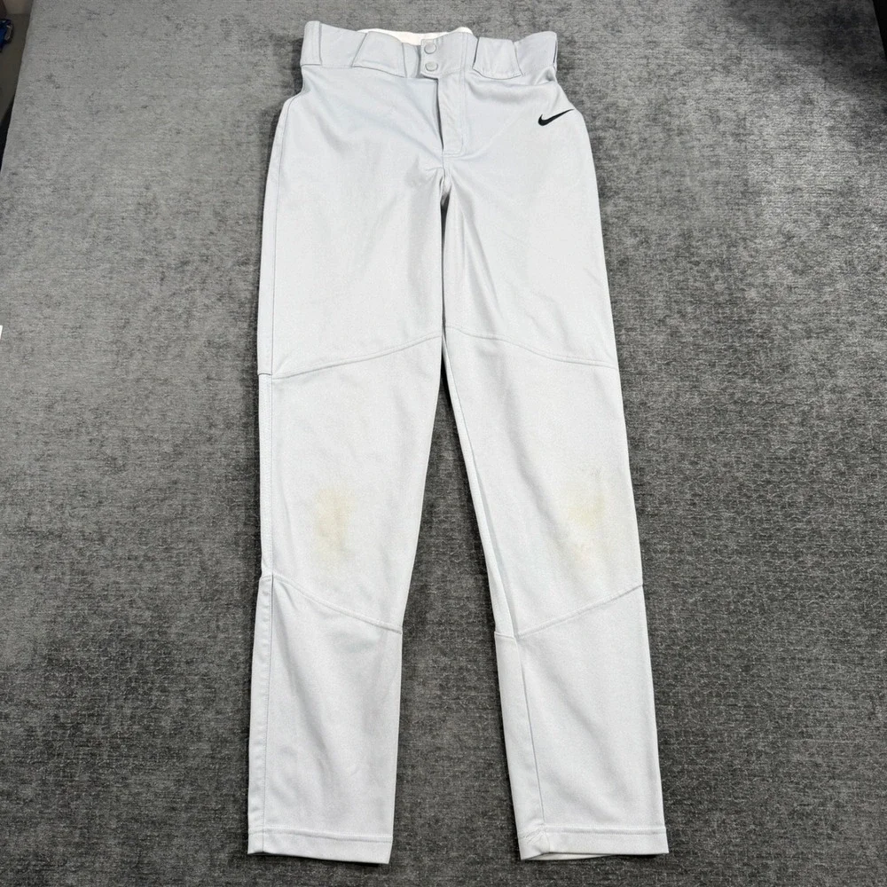 Nike Team Engineered Baseball Pants Mens Small Grey Athletic Uniform Pants